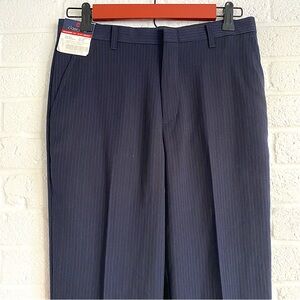 Class Club Boys Pants Flat Front Navy Blue Stripe 16 NWT Easter Church Wedding